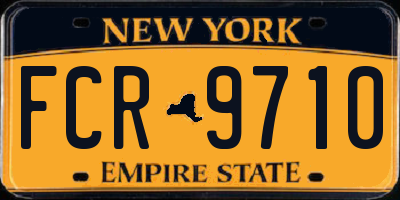 NY license plate FCR9710