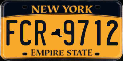 NY license plate FCR9712