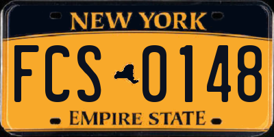 NY license plate FCS0148