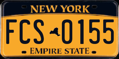 NY license plate FCS0155