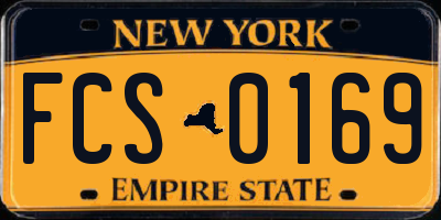 NY license plate FCS0169