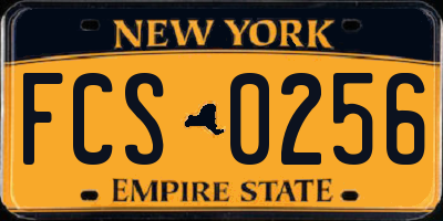 NY license plate FCS0256