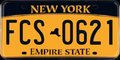NY license plate FCS0621
