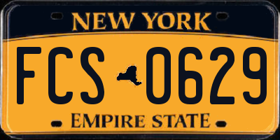 NY license plate FCS0629