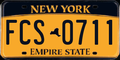 NY license plate FCS0711