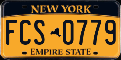 NY license plate FCS0779