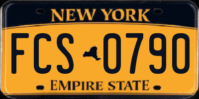NY license plate FCS0790