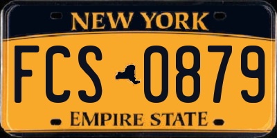 NY license plate FCS0879