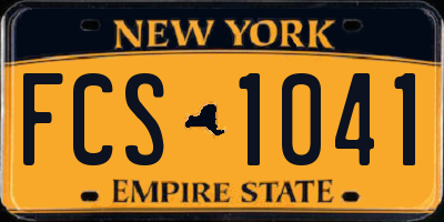 NY license plate FCS1041
