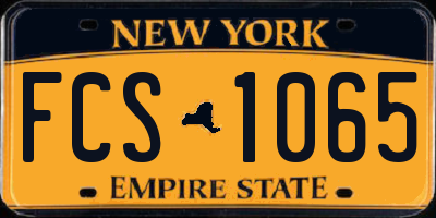 NY license plate FCS1065