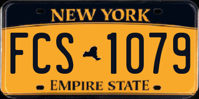 NY license plate FCS1079