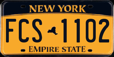 NY license plate FCS1102