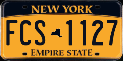 NY license plate FCS1127