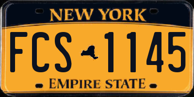 NY license plate FCS1145