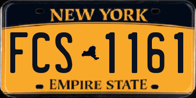 NY license plate FCS1161