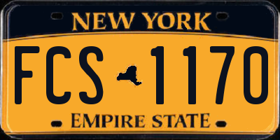 NY license plate FCS1170