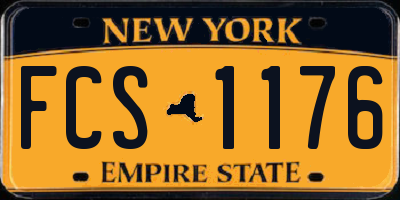 NY license plate FCS1176