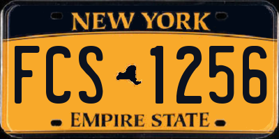 NY license plate FCS1256
