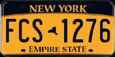 NY license plate FCS1276
