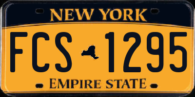 NY license plate FCS1295