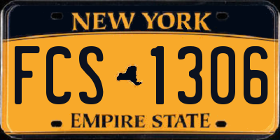 NY license plate FCS1306