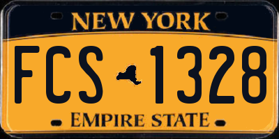 NY license plate FCS1328