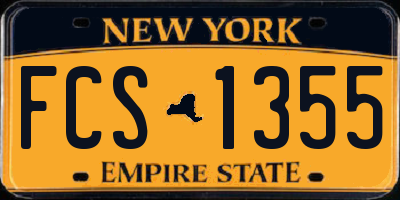 NY license plate FCS1355