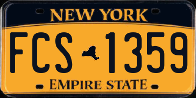 NY license plate FCS1359