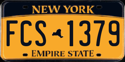 NY license plate FCS1379