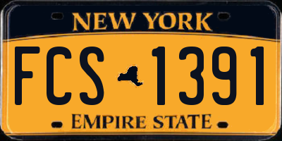 NY license plate FCS1391