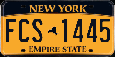 NY license plate FCS1445