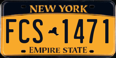 NY license plate FCS1471