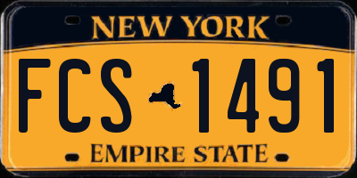 NY license plate FCS1491