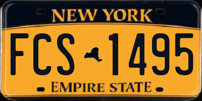 NY license plate FCS1495