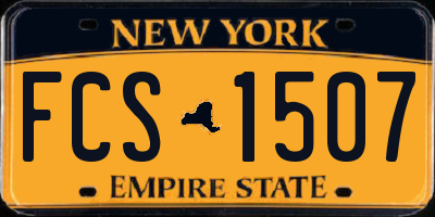 NY license plate FCS1507