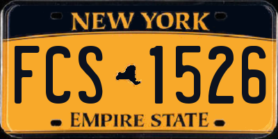 NY license plate FCS1526