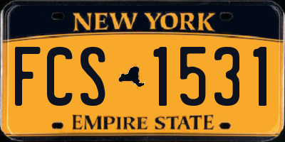 NY license plate FCS1531