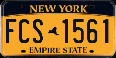 NY license plate FCS1561