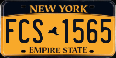 NY license plate FCS1565