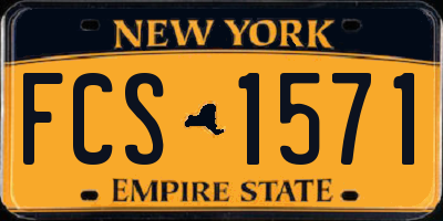 NY license plate FCS1571