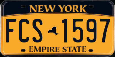 NY license plate FCS1597