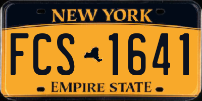 NY license plate FCS1641