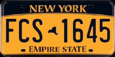 NY license plate FCS1645