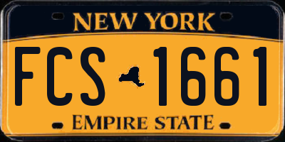 NY license plate FCS1661
