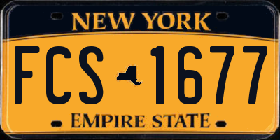 NY license plate FCS1677