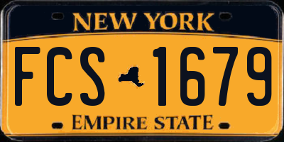 NY license plate FCS1679