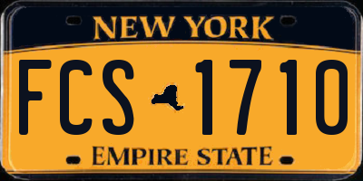 NY license plate FCS1710