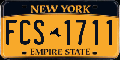 NY license plate FCS1711