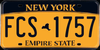 NY license plate FCS1757