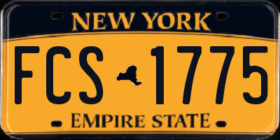 NY license plate FCS1775
